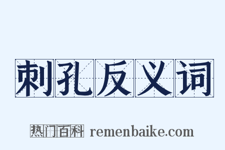 刺孔反义词是什么意思的图片